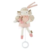 fehn Spieluhr Mini Fee - Material: Baumwolle - Detailfarbe: Rosa - Weiss
