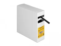 Delock Schrumpfschlauch Box mit Innenkleber, 5 m x 6.4 mm - Detailfarbe: Schwarz - Länge: 5 m - Durchmesser: 6.4 mm - Material: Polyolefin