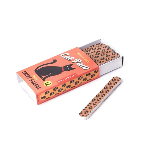 Kikkerland Nagelfeile Cat Paw Match Box Emery Boards 12 Stück - Produkttyp: Nagelfeile - Feilentyp: Sandblattfeile