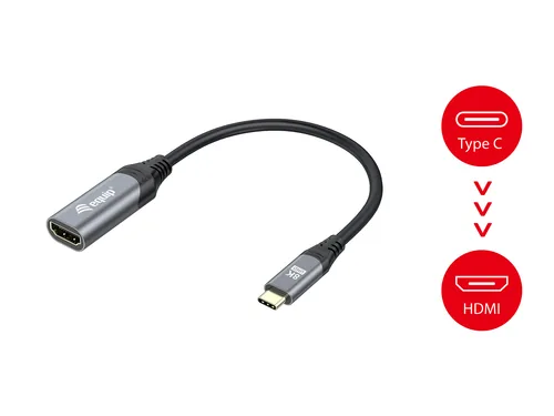 Equip Adapter USB-C->HDMI2.1 StBu 8K 60Hz 0.15m PVC