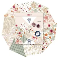 Clairefontaine Faltblätter Origami Trockenblumen 70 g/m², 60 Blatt - Papierformat: 15 x 15 cm - Selbstklebend: Nein - Papierfarbe: Farbig assortiert - Papiertyp: Bastelpapier - Mediengewicht: 70 g/m² - Verpackungseinheit: 60 Stück
