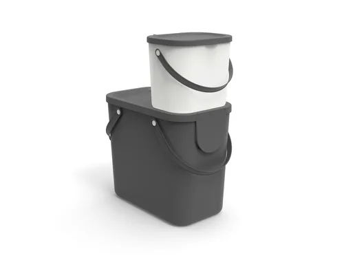 Rotho Recyclingbehälter Albula 6 l, Lime Grün - Material: Recycling Kunststoff - Fassungsvermögen: 6 l - Anzahl Behälter: 1 - Detailfarbe: Hellgrün - Form: Rund
