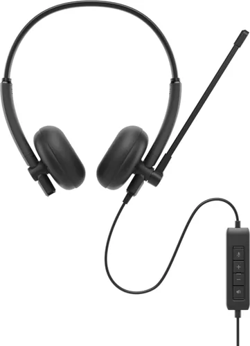 Dell Business Headset WH125 - Microsoft Zertifizierung: Kompatibel (Nicht zertifiziert) - Kabelgebunden: Ja - Verbindung zum Endgerät: USB-A - Trageform: On-Ear - Trageweise: Duo - Geeignet für: Büro