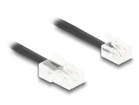 Delock Telefonkabel / Spiralkabel RJ11 Stecker zu RJ45 Stecker schwarz 1 m
