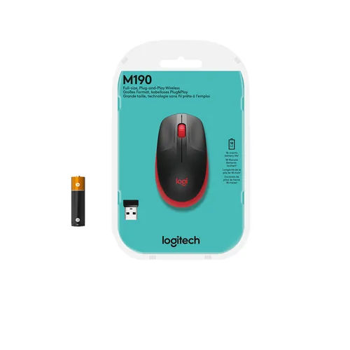 Logitech M190 optisch wireless Red