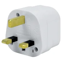STEFFEN Reiseadapter CH – UK, Weiss - Anzahl Pole: 3-polig (geerdet) - USB Ladeanschluss: 0 - Adapter Dose: Schweiz - Adapter Stecker: England