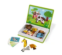 Janod Beschäftigungsspielzeug Magnetbuch Tiere - Altersempfehlung ab: 3 Jahren - Material: Pappe - Eigenschaften: Keine Eigenschaft - Zertifikate: FSC - Detailfarbe: Grün