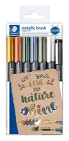 STAEDTLER Marker Metallic white brush 6 St. 1 pigm.