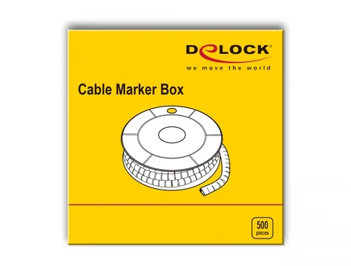Delock Kabelkennzeichnung Nr. 7, gelb, 500 Stück - Produkttyp: Kabelbeschriftung - Ausstattung Kabelmanagement: Befestigungsclip - Verpackungseinheit: 500 Stück - Material: PVC - Detailfarbe: Gelb