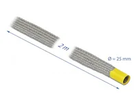 Delock Kabelschlauch zur EMV Abschirmung 2 m x 25 mm Grau - Detailfarbe: Grau - Breite: 25 mm - Länge: 2 m - Ausstattung Kabelmanagement: Elastisch - Produkttyp: EMV Abschirmung - Verpackungseinheit: 1 Stück