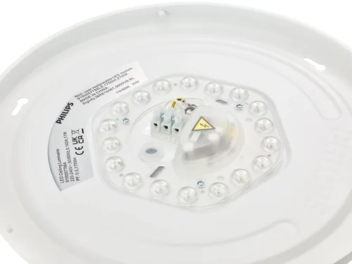 Philips Deckenleuchte Moire CL200 RD 17W 2700K W HV 06 - Leuchten Kategorie: Deckenleuchte - Betriebsart: Netzbetrieb - Lampensockel: LED fest verbaut - Farbtemperatur Kelvin: 2700 K - Dimmbar: nicht dimmbar - Farbwiedergabeindex CRI: 80