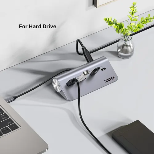 UNITEK ALUMINIUM USB-C HUB 2X USB-A 2X USB-C 5GBPS