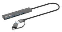 MANHATTAN Kombo-Hub 4Port USB 3.0 Typ-CTyp-A 4xUSB-A Buchse
