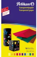 Pelikan Transparentpapier 10 Blatt farbig assortiert - Papiertyp: Transparentpapier - Geeignet für Drucker: Nein - Papierfarbe: Farbig assortiert - Papierformat: 30 x 18 cm - Mediengewicht: 50 g/m² - Selbstklebend: Nein