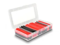 Delock Schrumpfschlauch Sortimentsbox, schwarz/rot, 196-teilig - Detailfarbe: Rot - Schwarz - Länge: 0.095 m - Durchmesser: 4 mm - 12 mm - 2 mm - 10 mm - 6 mm - 8 mm - Material: Polyolefin