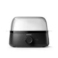 Philips Eierkocher 3000 Series HD9137/91 6 Eier, Schwarz - Automatische Temperaturkontrolle: Nein - Detailfarbe: Schwarz - Anzahl Eier: 6 - Einstellbarer Härtegrad: Keine Angaben