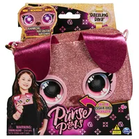 Purse Pets , Keepin’ It Clutch Dazzling Diva Puppy Pet Toy and Wristlet Purse with Light up Rainbow Eyes, Kids Toys for Girls Ages 4 and up