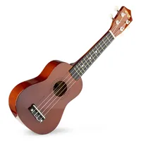 MAX Ukulele UKEY Set Soprano Dunkel Natur 21 Zoll