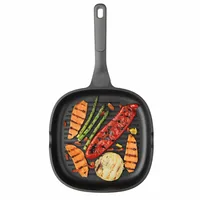 BergHOFF Grillpfanne Leo Stone+ 26 cm - Material: Aluminium - Pfannentyp: Grillpfanne - Kompatible Kochfelder: Backofen - Glaskeramik - Gas - Halogen - Induktion - Elektro - Antihaftbeschichtung: Ja - Detailfarbe: Schwarz - Set: Nein