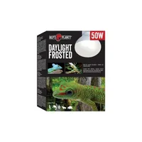 Repti Planet Terrarienlampe Daylight Frosted 50 W - Lampensockel: E27 - Lichtfarbe: Kaltweiss/Tageslichtweiss (KW) - Gesamtleistung: 50 W - Lampentyp: Tageslichtlampe - Intrarotlampe - UV-Lampe - Wärmelampe - Benötigt Vorschaltgerät: Nein - UV-Strahlung: 