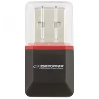 Esperanza EA134K card reader Black,Silver,Transparent USB 2.0