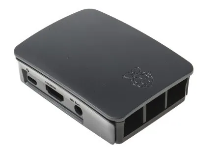 Raspberry Pi Gehäuse für Raspberry Pi 3 Typ B / B+ Grau/Schwarz - Set: Nein - Zubehörtyp: Gehäuse