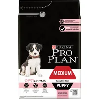 Purina Pro Plan Trockenfutter M Puppy Sensitive Skin Lachs, 3 kg - Tierbedürfnis: Haut & Fell - Geschmacksrichtung: Fisch - Zertifikate: Keine Zertifizierung - Fleischsorte: Lachs - Futtereigenschaft: Keine besondere Futtereigenschaft - Produkttyp: Allein
