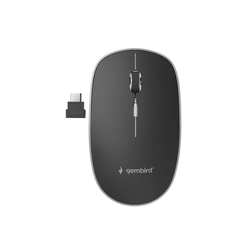 Gembird MUSW-4BSC-01 mouse Ambidextrous RF Wireless + USB Type-C Optical 1600 DPI
