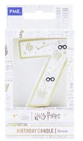 PME Zahlenkerze Harry Potter Nr. 7 - Detailfarbe: Weiss - Packungsgrösse: 1 Stück - Anlass: Geburtstag - Motiv: Harry Potter