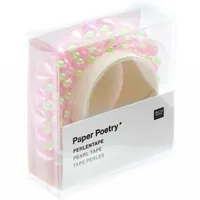 Rico Design Perlensticker Paper Poetry 50 cm, 1 Stück Rosa - Motiv: Herz