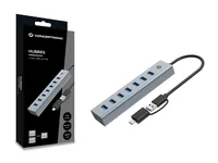 CONCEPTRONIC 7-Port Hub USB-A3.0-C Adap.->7xA3.0 o.Netz. gr