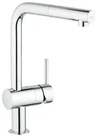 GROHE Küchenarmatur Minta L-Auslauf - Material: Messing - Montage: Standmontage - Anschlussmass: 1/2 - Ausziehbare Brause: Ja - Anzahl Strahlarten: 1 - Farbe: Chrom