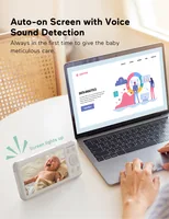 momcozy Video-Babyphone BM01 - Babyphone Art: Video - Ausstattung: Geräuschesensor - Nachtlicht - Schlaflieder - Thermometer - Videofunktion - Display vorhanden: Ja - Stromversorgung: Akkubetrieb - Reichweite Max.: 300 m - Verbindungsmöglichkeiten: Funk