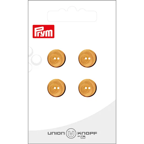 Prym Union Knopf Knöpfe 2-Loch 12 mm, 4 Stück, Beige - Detailfarbe: Beige