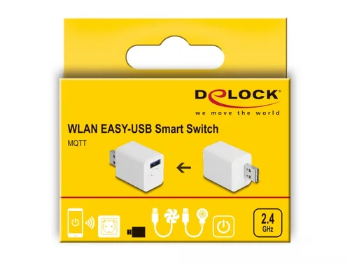 Delock WLAN EASY-USB Smart Schalter MQTT - Detailfarbe: Weiss - Produkttyp: Smartplugs - Protokoll: WLAN - Systemkommunikation: Wireless - System-Kompatibilität: Amazon Alexa