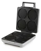 Domo Waffeleisen DO9251W - Leistung: 1600 W - Anzahl pro Durchgang: 4 - Motiv: Quadrat - Rund