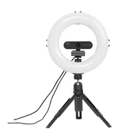 Hama Ringlicht SpotLight Smart 80 II - Farbtemperatur Kelvin: 5500 K - 2100 K - 3000 K - Lichtfarbe: Tageslichtweiss (Kaltweiss) - Neutralweiss - Warmweiss - Leuchtenfarbe: Schwarz