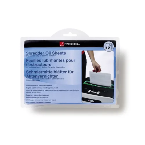 Rexel Ölpapier für Aktenvernichter  12 Stück - Packungsgrösse: 12 Stück - Verpackungseinheit: 12 Stück - Zubehörtyp: Ölpapier