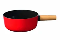 Stöckli Fondue-Caquelon Emotion 21 cm, Rot/Schwarz - Material: Emaille - Stahl - Detailfarbe: Rot - Schwarz - Fondue Variante: Käsefondue - Spülmaschinenfest: Ja - Durchmesser: 21 cm - Kompatible Kochfelder: Induktion