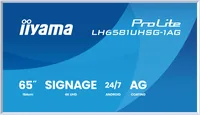 iiyama Public Display ProLite LH5581UHSG-1AG 64.5 - Bildschirmdiagonale: 64.5  - Auflösung: 3840 x 2160 (Ultra HD 4K) - Bildschirmhelligkeit: 500 cd/m² - Seitenverhältnis Bildschirm: 16:9 - Betriebsdauer im Dauerbetrieb: 24/7 - Schnittstellen: RJ-45 (LAN)