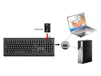 CONCEPTRONIC USB Tastatur Smart ID-Kartenleser Layout IT sw