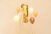 Partydeco Folienballon Nummer 1 als Motiv 42 x 90 cm, 1 Stück - Packungsgrösse: 1 Stück - Grösse: 42 x 90 cm - Motiv: Zahlen - Produkttyp: Folienballon - Material: Folie - Detailfarbe: Gelb - Braun