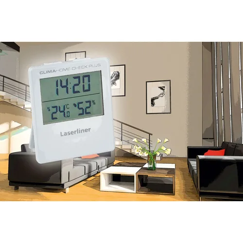 Laserliner Thermo-/Hygrometer ClimaHome Check Plus Digital - Detailfarbe: Weiss - Typ: Thermo-/Hygrometer - Anwendungsbereich: Temperaturmessung - Luftfeuchtigkeitsmessung
