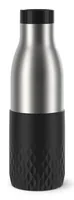 Emsa Trinkflasche Bludrop Sleeve 500 ml, Schwarz - Material: Edelstahl - Nachhaltigkeit: BPA-Frei - Spülmaschinenfest: Ja - Farbe: Schwarz - Für Kinder: Ja - Verschlusstyp: Knopfdruck