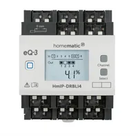 Homematic IP Smart Home Funk-Jalousieaktor für Hutschienenmontage 4-fach - Produkttyp: Rollladenaktoren - System-Kompatibilität: Keine - Protokoll: IPv6 - Systemkommunikation: Wireless - Detailfarbe: Grau