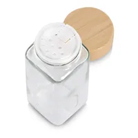 Zeller Present Gewürzglas 120 ml Glas Bambus ø 4.5 x 10.5 cm - Materialtyp: Glas - Anwendungszweck: Gewürze  - Material: Glas - Holz - Kalk-Natron-Glas - Detailfarbe: Braun - Transparent - Set: Keine Angaben