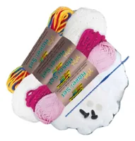 Folia Häkelset Mini Einhorn - Motiv: Einhorn - Set: Ja - Detailfarbe: Weiss - Mehrfarbig - Produktart: Häkelset
