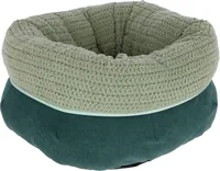 Kerbl Kuschelbett Anne Ø40 cm x 23 cm - Breite: 40 cm - Länge: 23 cm - Detailfarbe: Grün - Tierart: Katze - Produkttyp: Kuschelsack