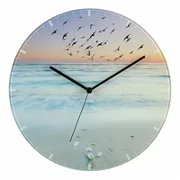 TFA Dostmann Wanduhr Sunset Ø 30 cm, Mehrfarbig - Form: Rund - Detailfarbe: Mehrfarbig - Uhrtyp: Analog - Funksignal: Nein - Funktionen: Zeit - Detailmaterial: Glas