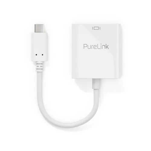 PureLink Adapter USB Type-C – HDMI 4K/60Hz, Weiss, Premium - Kabeltyp: Adapter - Videoanschluss Seite A: USB Type-C - Videoanschluss Seite B: HDMI